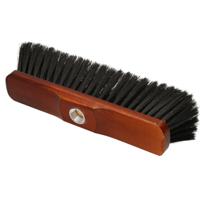 Buemag zachte bezemkop - hout - zwart/bruin - B28 cm - Kamerbezems/binnen bezems