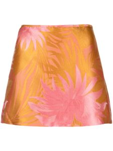 Cynthia Rowley floral-jacquard mini skirt - Orange