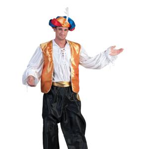 Carnaval verkleedkleding Arabisch Sultan vestje - heren - goud - Arabieren - polyester