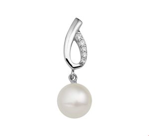 TFT Hanger zilver gerhodineerd Parel en Zirkonia 26 mm hoog