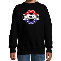 Have fear Holland is here / Holland supporter sweater zwart voor kids