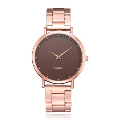 LGT JWLS Luxe Damespolshorloge - Rose Gouden Band en Behuizing, Bruin Uurwerk