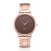 LGT JWLS Luxe Damespolshorloge - Rose Gouden Band en Behuizing, Bruin Uurwerk
