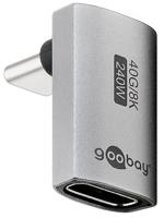Goobay USB-C adapter | male/female | verticaal | lang | 90 graden adapter - 9550434
