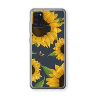 Sunflower and bees: Samsung Galaxy A21s Transparant Hoesje Sunflower and bees: Samsung Galaxy A21s Transparant Hoesje