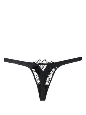 Fleur Du Mal string brodé Whitney - Noir