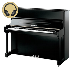 Yamaha P121 M SH3 PEC chroom silent piano (zwart hoogglans)