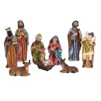 9x Kerststal figuren/ beelden 13 cm - thumbnail