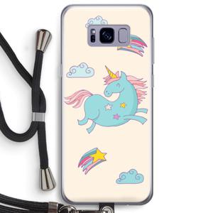 Vliegende eenhoorn: Samsung Galaxy S8 Plus Transparant Hoesje met koord