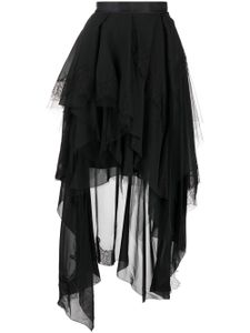 SHIATZY CHEN jupe en tulle Genisis à design asymétrique - Noir