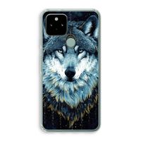 Darkness Wolf: Google Pixel 5 Transparant Hoesje