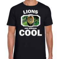 T-shirt lions are serious cool zwart heren - leeuwen/ leeuw shirt 2XL  -
