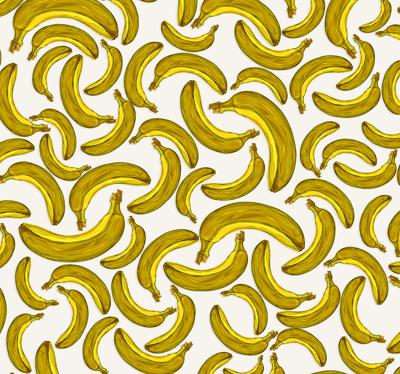 Bananen ontwerp vinyl tapijt geel