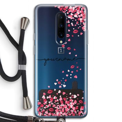 Hartjes en kusjes: OnePlus 7 Pro Transparant Hoesje met koord