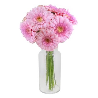 Bloemenvaas melkbus fles model Milky - transparant glas - D19 x H35 cm