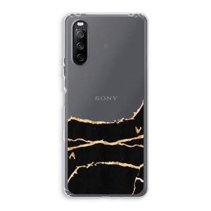 Gouden marmer: Sony Xperia 10 III Transparant Hoesje