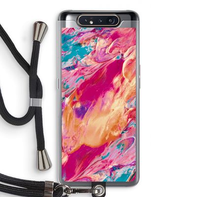 Pastel Echoes: Samsung Galaxy A80 Transparant Hoesje met koord
