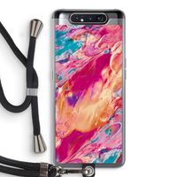 Pastel Echoes: Samsung Galaxy A80 Transparant Hoesje met koord