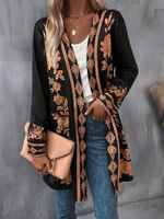 Jersey Cross Neck Casual Loose Kimono