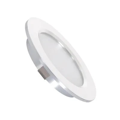 Inbouwspot zilver metaal 12V LED 3W DC Campers Caravan 2700k 11mm