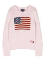 Ralph Lauren Kids pull à motif en intarsia - Rose