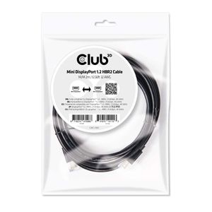 CLUB3D Mini DisplayPort 1.2 HBR2 Cable M/M 2meter 4K60Hz