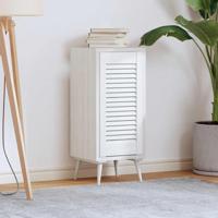 VidaXL Kastdeur louvre design 61,5x29,5 cm wit