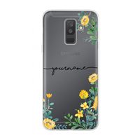 Gele bloemen: Samsung Galaxy A6 Plus (2018) Transparant Hoesje