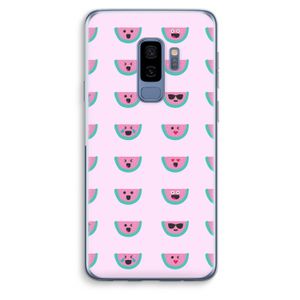 Smiley watermeloenprint: Samsung Galaxy S9 Plus Transparant Hoesje