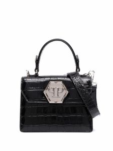 Philipp Plein sac cabas à plaque logo - Noir