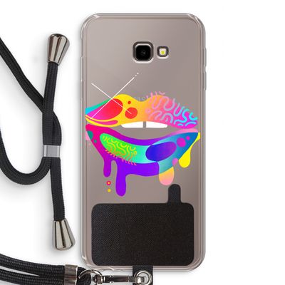 Lip Palette: Samsung Galaxy J4 Plus Transparant Hoesje met koord
