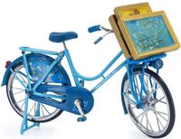 Matix miniatuurfiets bloesem Van Gogh 30 cm metaal blauw - thumbnail