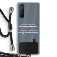 gij zijt ook iemand: Sony Xperia 5 II Transparant Hoesje met koord