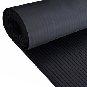 VidaXL Rubberen anti-slip vloermat 2x1m breed geribbeld
