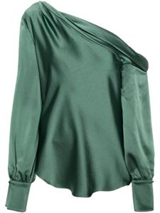 Simkhai blouse Alice satinée à manches courtes - Vert