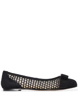 Ferragamo ballerines Varina à détail de nœud - Noir
