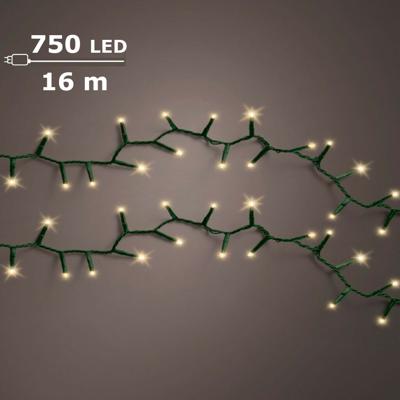 LED compact rice lights 750 lamps soft gold