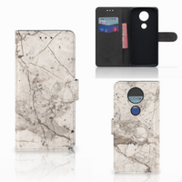 Motorola Moto E5 Plus Bookcase Marmer Beige - thumbnail