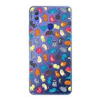 Kleurrijke katten: Honor Note 10 Transparant Hoesje