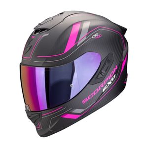 SCORPION EXO-1400 Evo II Air Carbon Mirage Lady Mat, Integraalhelm, Zwart-Roze