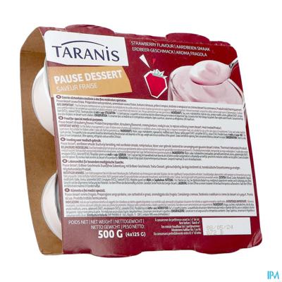 Taranis Pause Dessert Aardbeien 4x125g
