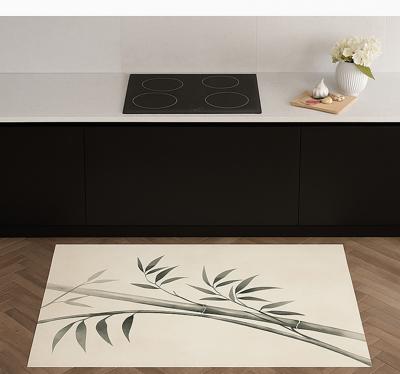 Zen bamboe vinyl vloerkleed keuken