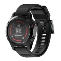 Snelle verwijderbare siliconen polsband voor fenix 5 22mm (zwart)