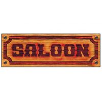 Feestartikelen Saloon bord met de tekst Saloon