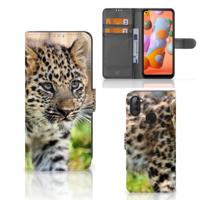 Samsung Galaxy M11 | A11 | Telefoonhoesje | Met pasjeshouder | Baby Luipaard Samsung Galaxy M11 | A11 | Telefoonhoesje | Met pasjeshouder | Baby Luipaard