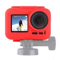 PULUZ silicone beschermhoes voor DJI osmo actie met frame (rood)