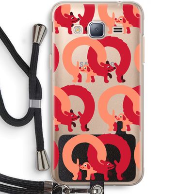 Dogs: Samsung Galaxy J3 (2016) Transparant Hoesje met koord
