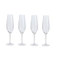 Vaderdagtip set van 4 stuks kristalglas Champagne Flutes - inhoud 260 ml