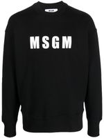 MSGM sweat en coton à logo imprimé - Noir - thumbnail