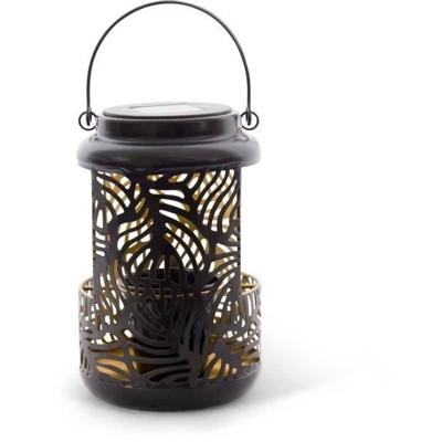 Solar Lantern - GARDEN ID Bloemlamp - 12 x 19 cm Pot 6,5 x 6 cm - 8 uur verlichting - AAA batterij - Opengewerkt ontwerp.